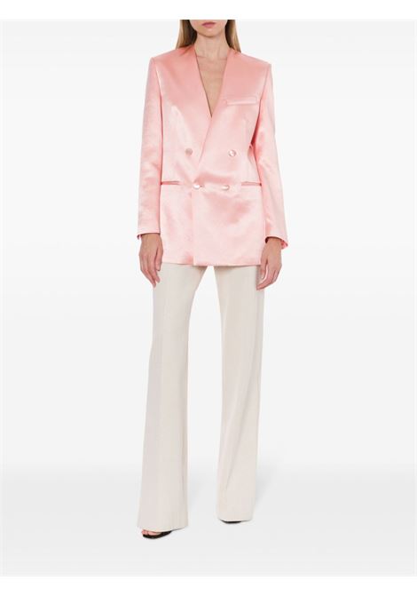Rose pink lapeless double-breasted blazer Philosophy Di Lorenzo Serafini - women PHILOSOPHY DI LORENZO SERAFINI | 050507230132